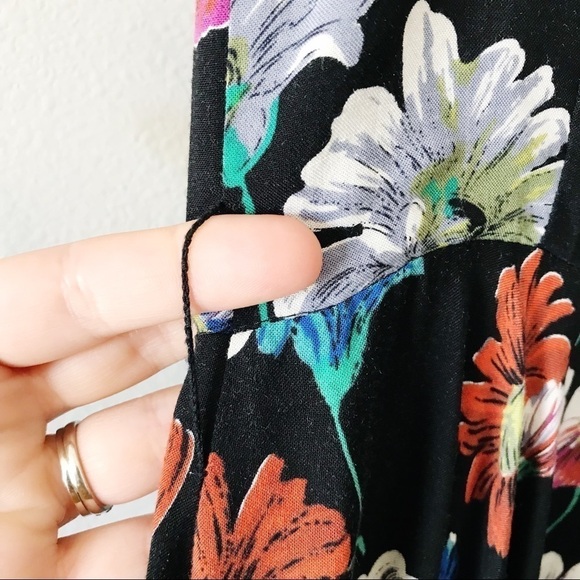 Anthro Moulinette Soeurs Black Floral Dress Size 4 - Picture 9 of 14